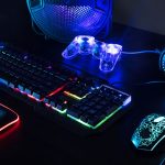 view-illuminated-neon-gaming-keyboard-setup-controller